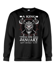 A KING WAS BORN IN JANUARY Crewneck Sweatshirt thumbnail