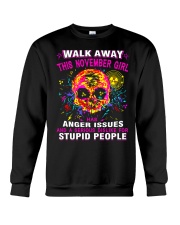 THIS NOVEMBER GIRL HAS ANGER ISSUES Crewneck Sweatshirt thumbnail