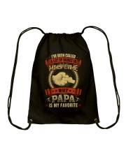 PAPA IS MY FAVORITE Drawstring Bag thumbnail