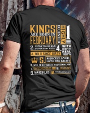 KINGS ARE BORN IN FEBRUARY Classic T-Shirt lifestyle-mens-crewneck-back-2