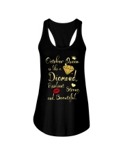 OCTOBER QUEEN IS LIKE A DIAMOND Ladies Flowy Tank thumbnail