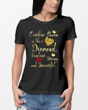 OCTOBER QUEEN IS LIKE A DIAMOND Ladies T-Shirt lifestyle-women-crewneck-front-10