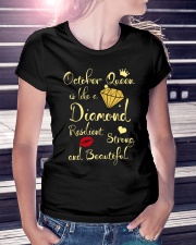 OCTOBER QUEEN IS LIKE A DIAMOND Ladies T-Shirt lifestyle-women-crewneck-front-7