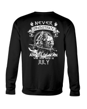 NEVER UNDERESTIMATE AN OLD MAN WAS BORN IN JULY Crewneck Sweatshirt thumbnail