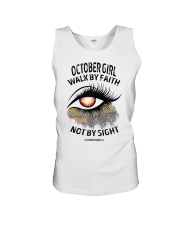 OCTOBER GIRL WALK BY FAITH NOT BY SIGN Unisex Tank tile
