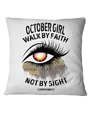 OCTOBER GIRL WALK BY FAITH NOT BY SIGN Square Pillowcase tile