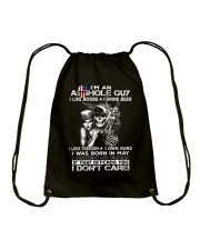 IM AN ASSHOLE MAY GUY Drawstring Bag thumbnail