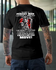 I WAS BORN IN AUGUST Classic T-Shirt lifestyle-mens-crewneck-back-3