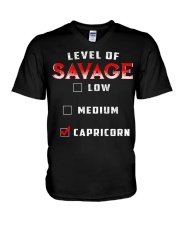 LEVEL OF SAVAGE - CAPRICORN V-Neck T-Shirt thumbnail
