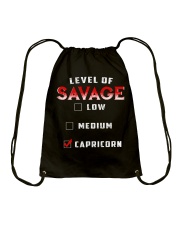 LEVEL OF SAVAGE - CAPRICORN Drawstring Bag thumbnail