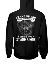 WOLVES - STAND UP FOR WHAT YOU BELIEVE IN Hooded Sweatshirt back