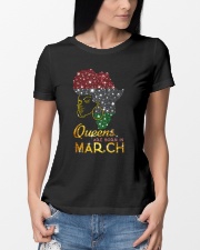 QUEENS ARE BORN IN MARCH Ladies T-Shirt lifestyle-women-crewneck-front-10