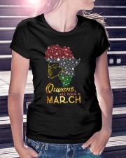 QUEENS ARE BORN IN MARCH Ladies T-Shirt lifestyle-women-crewneck-front-7