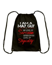 I AM A MAY GUY Drawstring Bag thumbnail