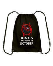 KINGS ARE BORN IN OCTOBER Drawstring Bag thumbnail