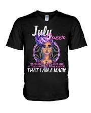 JULY QUEEN IS A MAGIC V-Neck T-Shirt thumbnail