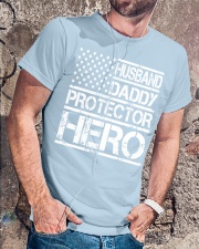 HUSBAND DADDY PROTECTOR HERO Classic T-Shirt lifestyle-mens-crewneck-front-4