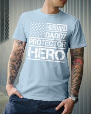 HUSBAND DADDY PROTECTOR HERO Classic T-Shirt lifestyle-mens-crewneck-front-6