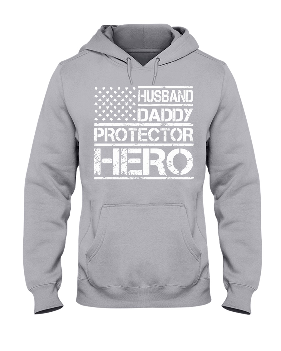 HUSBAND DADDY PROTECTOR HERO Hooded Sweatshirt