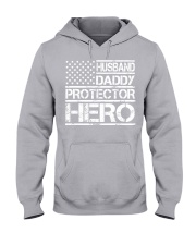HUSBAND DADDY PROTECTOR HERO Hooded Sweatshirt front