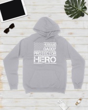 HUSBAND DADDY PROTECTOR HERO Hooded Sweatshirt lifestyle-unisex-hoodie-front-8