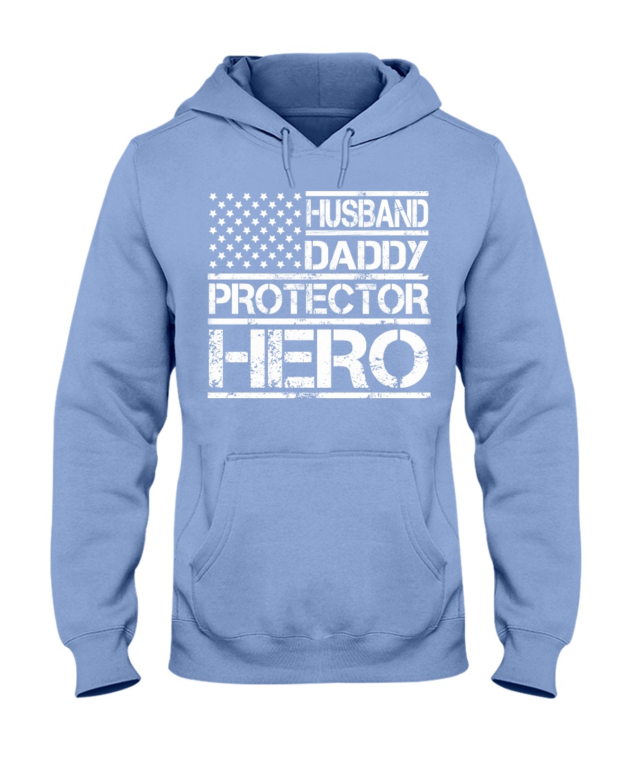 HUSBAND DADDY PROTECTOR HERO Hooded Sweatshirt