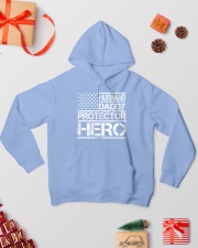 HUSBAND DADDY PROTECTOR HERO Hooded Sweatshirt lifestyle-holiday-hoodie-front-2