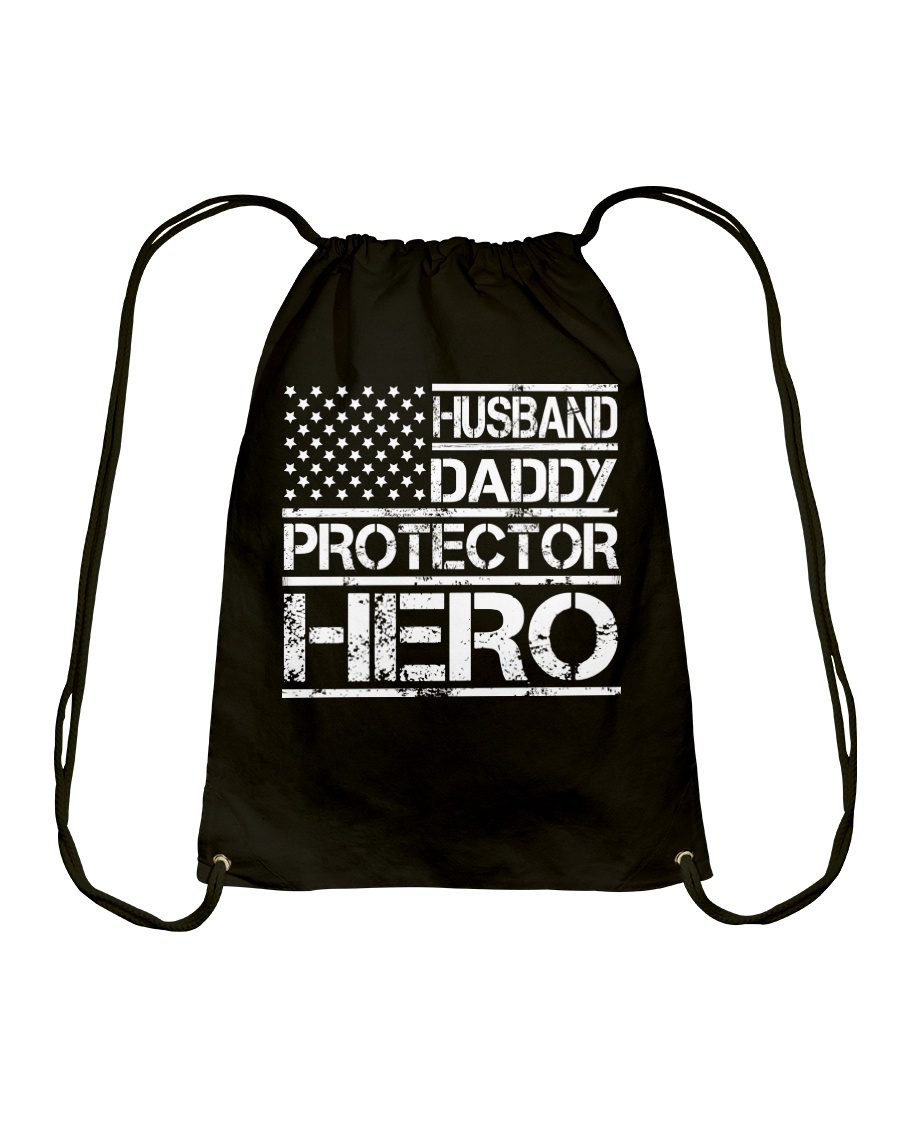 HUSBAND DADDY PROTECTOR HERO Drawstring Bag