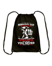 AS A FEBRUARY GUY - I HAVE 3 SIDES Drawstring Bag thumbnail