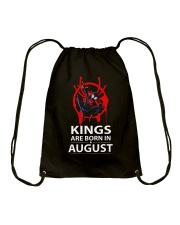 KINGS ARE BORN IN AUGUST Drawstring Bag thumbnail