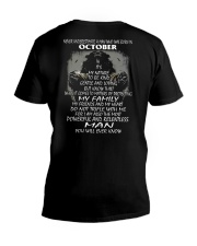NEVER UNDERESTIMATE A MAN WHO WAS BORN IN OCTORBER V-Neck T-Shirt thumbnail