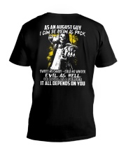 AS AN AUGUST GUY V-Neck T-Shirt thumbnail