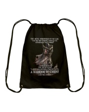 DEVIL WHISPERED - WARRIOR OF CHRIST Drawstring Bag thumbnail