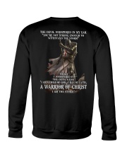 DEVIL WHISPERED - WARRIOR OF CHRIST Crewneck Sweatshirt thumbnail