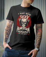 I HATE BEING SEXY BUT I WAS BORN IN AUGUST Classic T-Shirt lifestyle-mens-crewneck-front-6