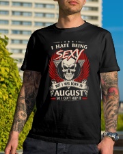 I HATE BEING SEXY BUT I WAS BORN IN AUGUST Classic T-Shirt lifestyle-mens-crewneck-front-8