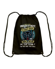 NEVER UNDERESTIMATE A MAY GUY Drawstring Bag thumbnail
