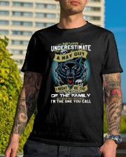 NEVER UNDERESTIMATE A MAY GUY Classic T-Shirt lifestyle-mens-crewneck-front-8