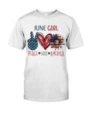 JUNE GIRL - PEACE LOVE AMERICA Classic T-Shirt tile