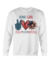 JUNE GIRL - PEACE LOVE AMERICA Crewneck Sweatshirt tile