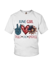 JUNE GIRL - PEACE LOVE AMERICA Youth T-Shirt tile
