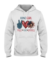 JUNE GIRL - PEACE LOVE AMERICA Hooded Sweatshirt tile