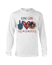 JUNE GIRL - PEACE LOVE AMERICA Long Sleeve Tee tile