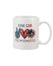 JUNE GIRL - PEACE LOVE AMERICA Mug tile