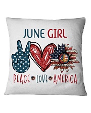 JUNE GIRL - PEACE LOVE AMERICA Square Pillowcase tile
