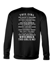 THIS GIRL WAS BORN IN NOVEMBER Crewneck Sweatshirt thumbnail
