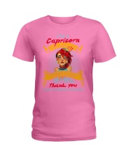 CAPRICORN WAS BORN WITH MY HEART ON MY SLEEVE Ladies T-Shirt front
