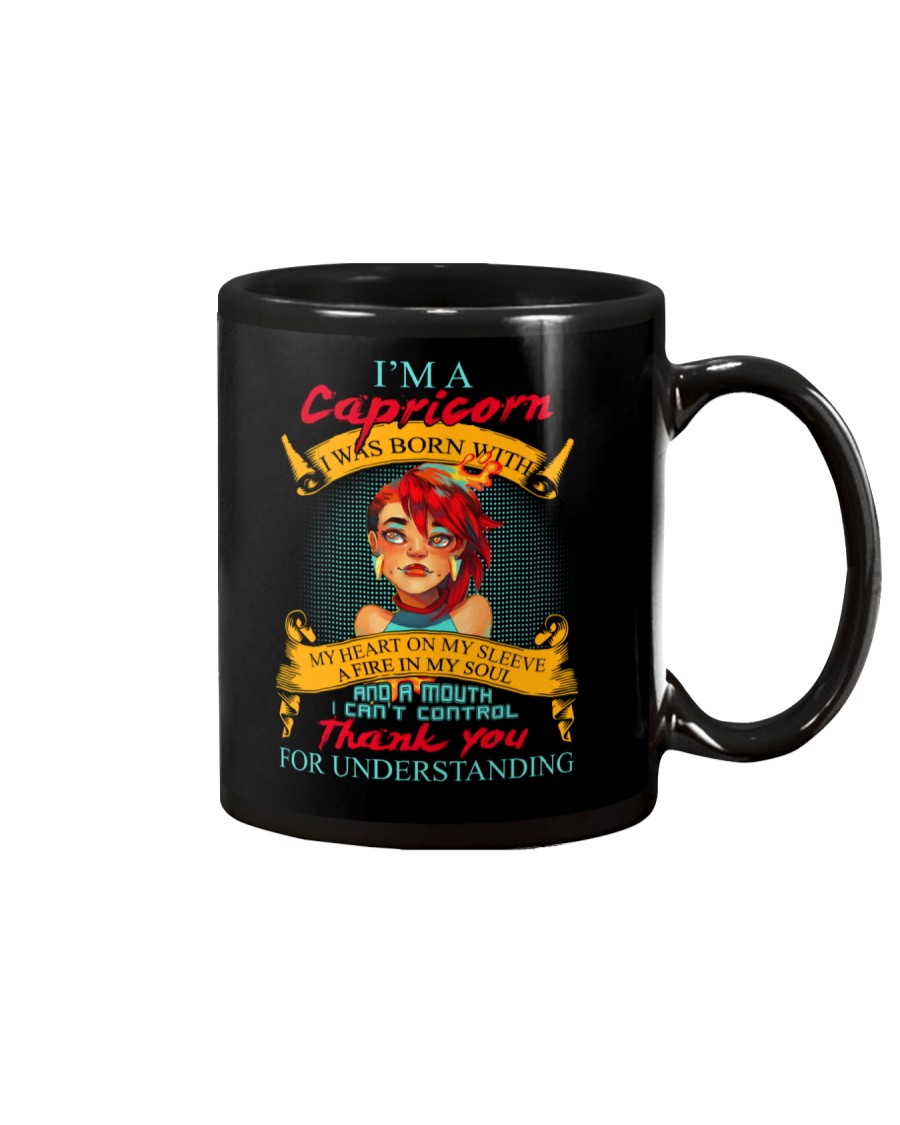 CAPRICORN WAS BORN WITH MY HEART ON MY SLEEVE Mug