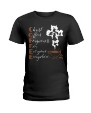 CHRIST COFFEE - WARRIOR OF CHRIST Ladies T-Shirt thumbnail