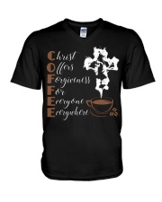 CHRIST COFFEE - WARRIOR OF CHRIST V-Neck T-Shirt thumbnail